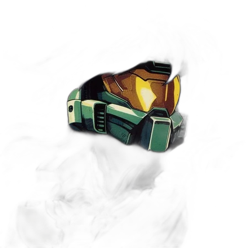 robot, mask, weapon, face, concept art, fantasy art, pixel art, 3d render transparent PNG cut-out