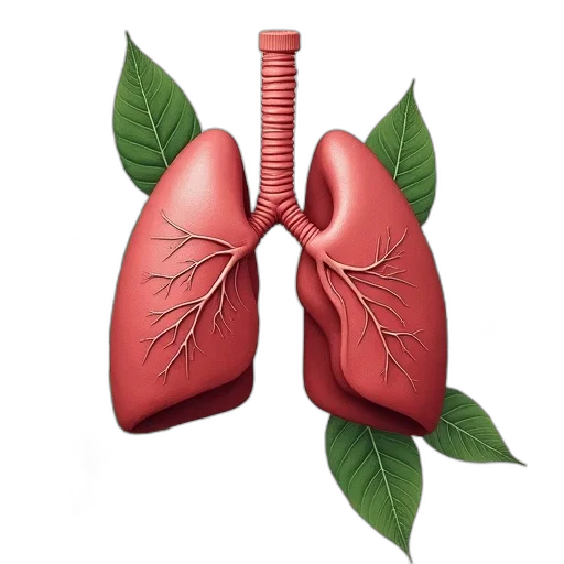 human, lungs, green, leaves, illustration transparent PNG cut-out