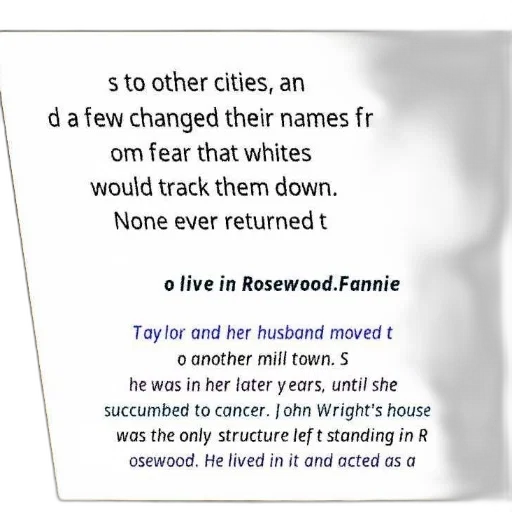 text, excerpt, discussing, aftermath, event, rosewood, mentioning, taylor transparent PNG cut-out