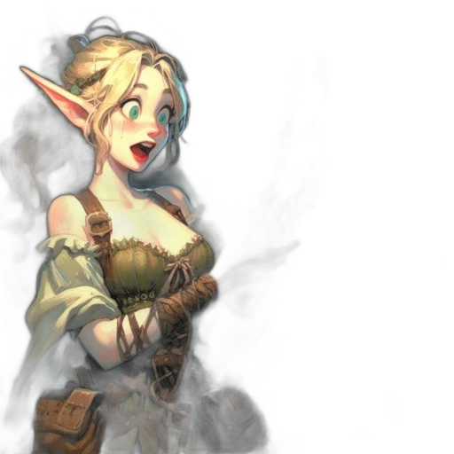 staff, face, dragon, fantasy art, concept art, pixel art, watercolor, elf-like transparent PNG cut-out