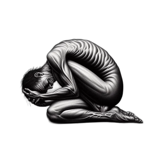creature, mask, hair, jewelry, photorealistic, pencil sketch, concept art, comic book art transparent PNG cut-out