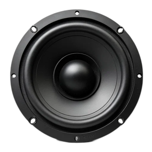 close-up, image, car, speaker, black, grille, brand, name transparent PNG cut-out