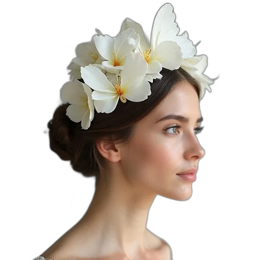crown, hat, flower, jewelry transparent PNG cut-out