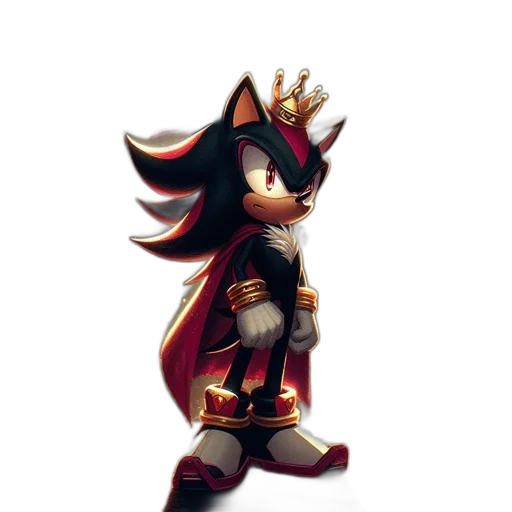 crown, staff, animal, concept art, fantasy art, pixel art, 3d render, red transparent PNG cut-out