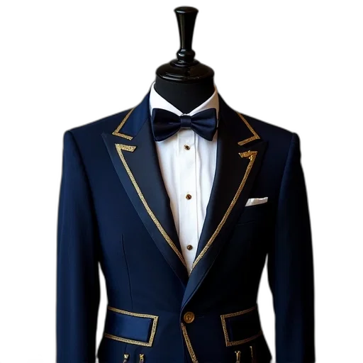 jacket, blue, navy, gold transparent PNG cut-out