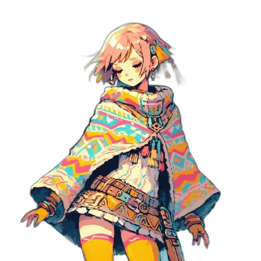 jacket, staff, sword, weapon, pixel art, concept art, fantasy art, cyberpunk transparent PNG cut-out