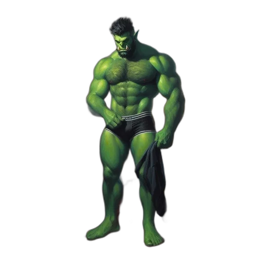 concept art, comic book art, 3d render, photorealistic, green, unusual, green-skinned, figure transparent PNG cut-out