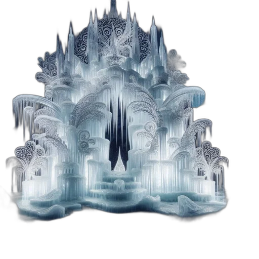 crown, hat, fantasy art, concept art, 3d render, photorealistic, snow, fog transparent PNG cut-out