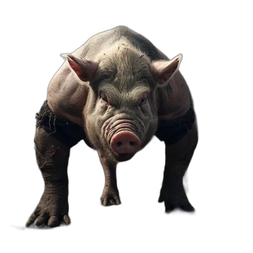 animal, creature, face, weapon, photorealistic, 3d render, concept art, fantasy art transparent PNG cut-out