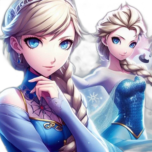 crown, face, jewelry, fantasy art, concept art, anime, comic book art, snow transparent PNG cut-out