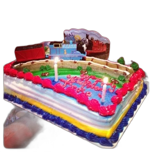 food, birthday, cake, thomas, train transparent PNG cut-out