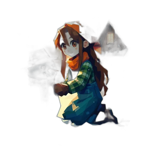 dress, staff, dragon, weapon, pixel art, concept art, anime, fantasy art transparent PNG cut-out