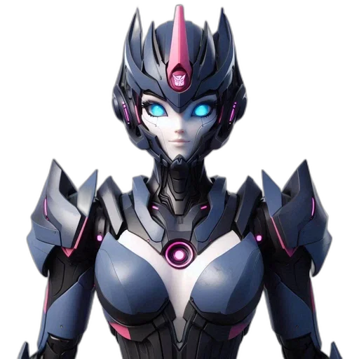 robot, concept art, 3d render, anime, cyberpunk, futuristic, robotic, figure transparent PNG cut-out