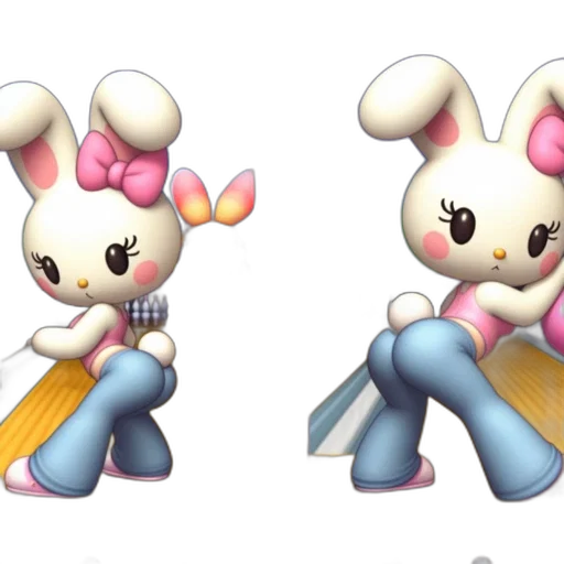 3d render, concept art, pixel art, cartoon, pastel, monochrome, two, frames transparent PNG cut-out
