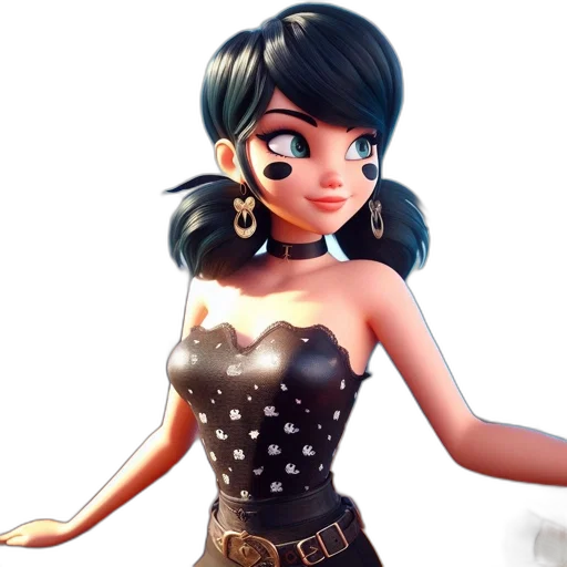 dress, 3d render, fantasy art, concept art, comic book art, animated, pirate, woman transparent PNG cut-out