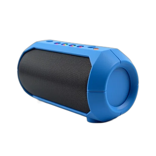 blue, portable, bluetooth, speaker, black, control, panel, row transparent PNG cut-out