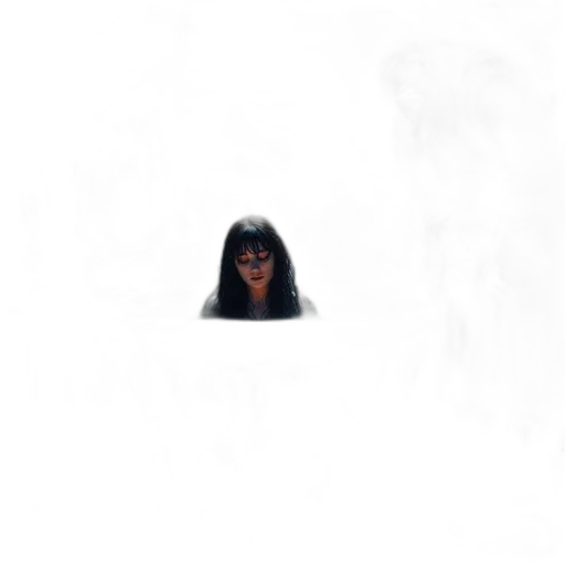 face, creature, mask, hair, pixel art, photorealistic, concept art, 3d render transparent PNG cut-out