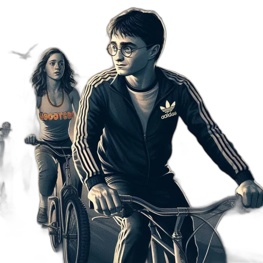 concept art, comic book art, fantasy art, photorealistic, city street, two, individuals, ride transparent PNG cut-out