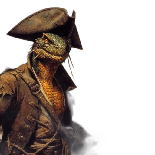 dragon, concept art, photorealistic, fantasy art, anthropomorphic, lizard-like, creature, donning transparent PNG cut-out