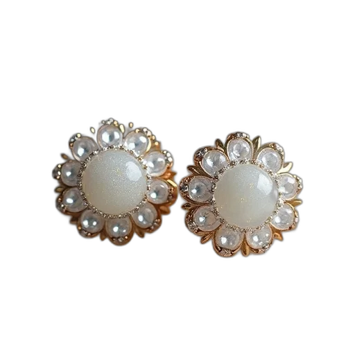 jewelry, white, druzy, earrings transparent PNG cut-out
