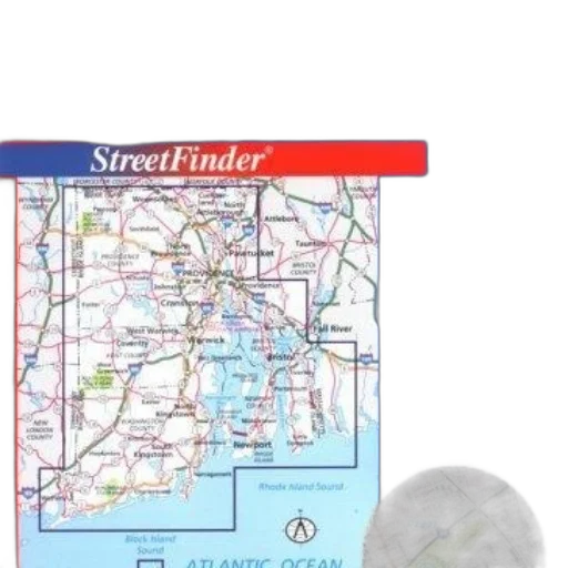 streetfinder, map, rhode, island, key, features, including, new transparent PNG cut-out