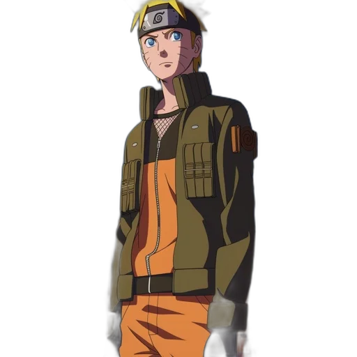 jacket, staff, weapon, hat, anime, concept art, cartoon, pixel art transparent PNG cut-out