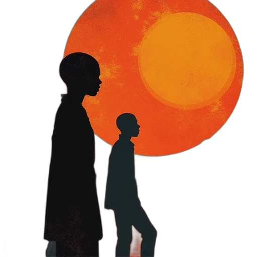 umbrella, concept art, watercolor, sunset transparent PNG cut-out