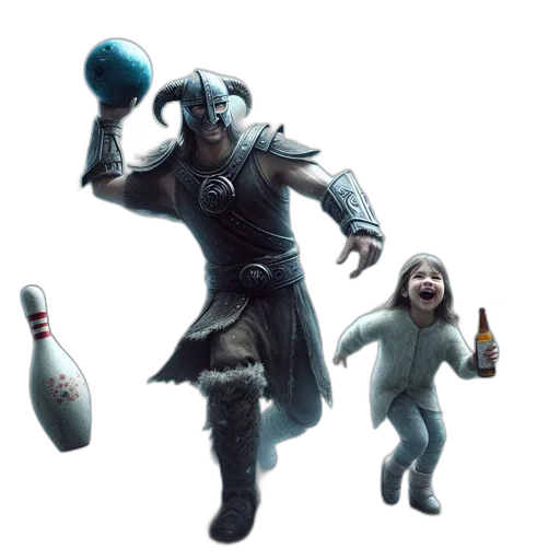 bottle, robot, concept art, fantasy art, 3d render, pixel art, warrior, horns transparent PNG cut-out
