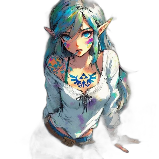 dragon, dress, staff, face, fantasy art, watercolor, concept art, pixel art transparent PNG cut-out