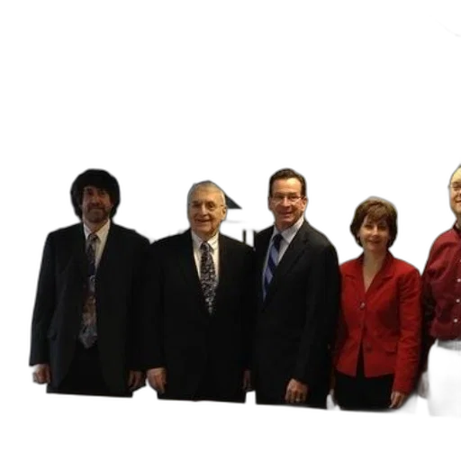 staff, five, individuals, pose, photo, front, wall, word transparent PNG cut-out
