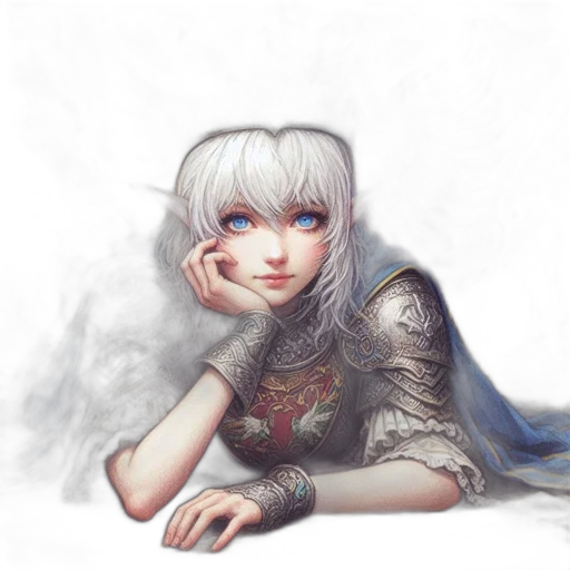 dragon, face, robot, sword, fantasy art, anime, watercolor, concept art transparent PNG cut-out
