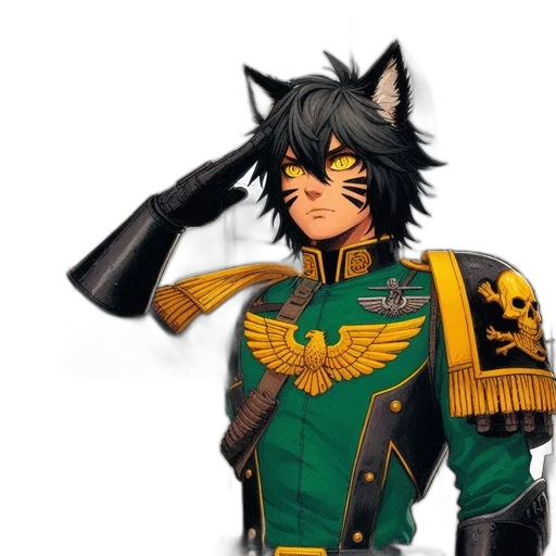 mask, staff, jacket, animal, fantasy art, concept art, anime, pixel art transparent PNG cut-out