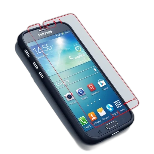 samsung, silicon, gel, case, cover, screen, protector transparent PNG cut-out