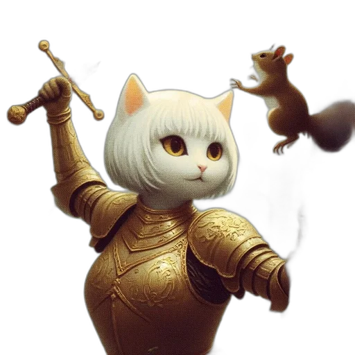 robot, staff, animal, concept art, fantasy art, 3d render, comic book art, golden transparent PNG cut-out