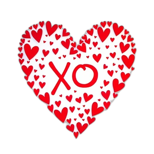 heart-shaped, design, pattern, red, white, symbols, hearts, scattered transparent PNG cut-out