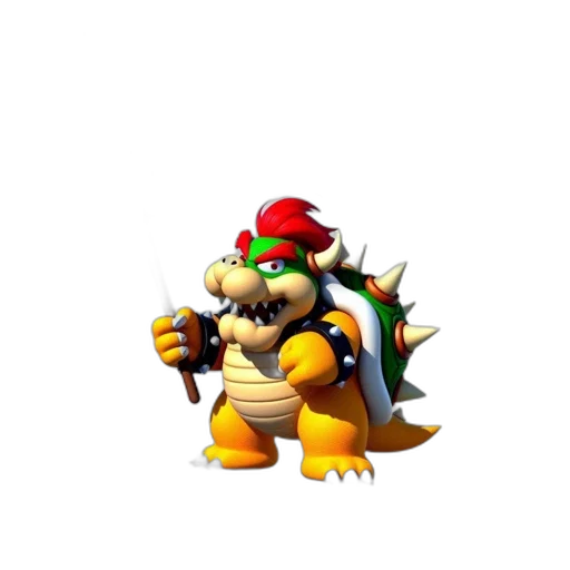 weapon, dragon, staff, animal, 3d render, concept art, pixel art, bowser transparent PNG cut-out