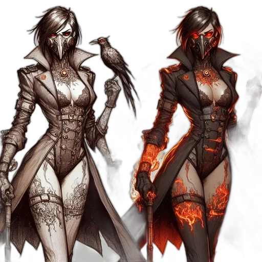 concept art, fantasy art, comic book art, cyberpunk, dark, red, monochrome, earth tones transparent PNG cut-out