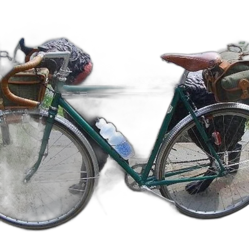 umbrella, 3d render, photorealistic, concept art, green, bicycle, water, bottle transparent PNG cut-out