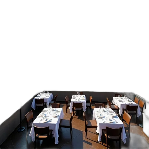 furniture, staff, food, umbrella, 3d render, photorealistic, concept art, monochrome transparent PNG cut-out