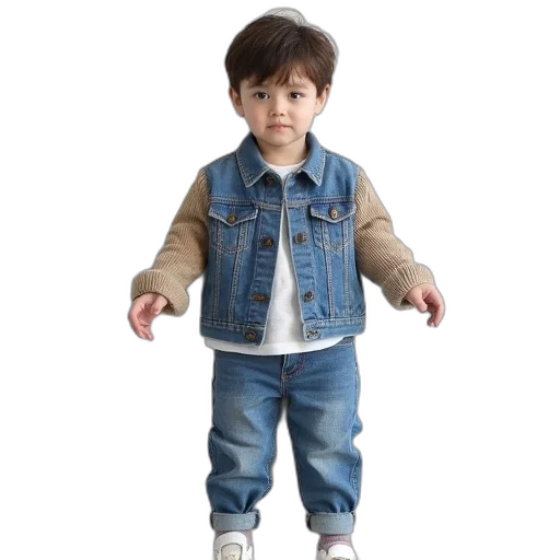 jacket, shoes, face, 3d render transparent PNG cut-out
