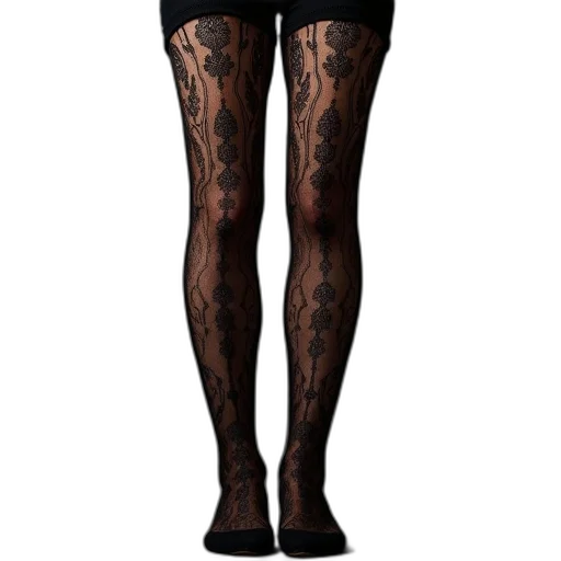 dark, sheer, lace, leggings transparent PNG cut-out
