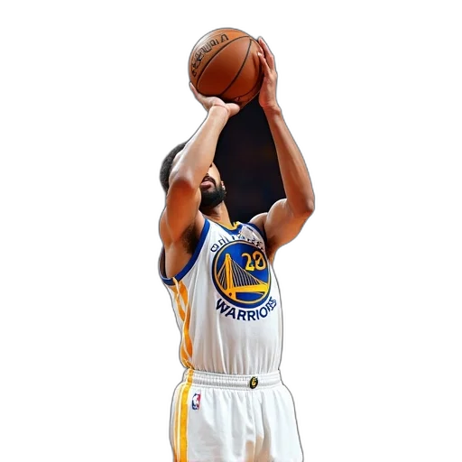 photorealistic, concept art, 3d render, pixel art, golden, state, warriors, forward transparent PNG cut-out