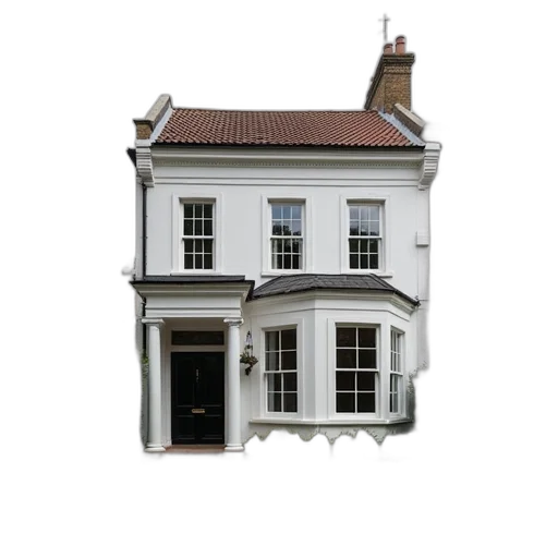 building, 3d render, photorealistic, city street, bedrooms, end, terrace, enfield transparent PNG cut-out