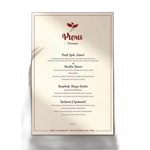 food, menu, card, template transparent PNG cut-out