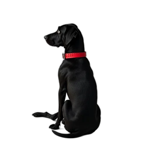animal, staff, creature, jewelry, photorealistic, 3d render, black, dog transparent PNG cut-out