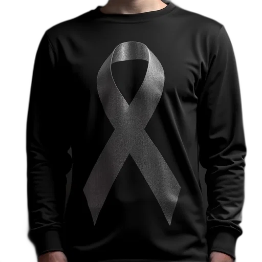 jacket, dark, bilem, awareness, ribbon, long, sleeve, shirt transparent PNG cut-out