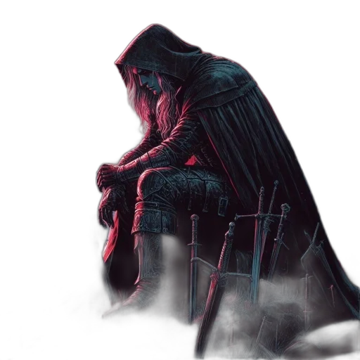 jacket, concept art, comic book art, fantasy art, watercolor, red, dark, solitary transparent PNG cut-out