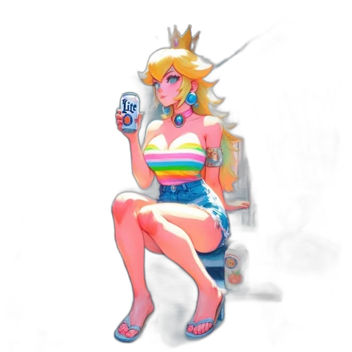 dress, robot, weapon, staff, concept art, vaporwave, pixel art, fantasy art transparent PNG cut-out