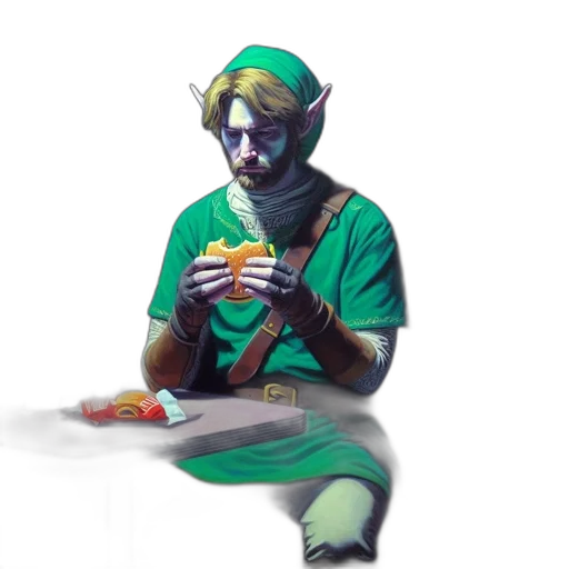 food, staff, mask, robot, concept art, pixel art, fantasy art, vaporwave transparent PNG cut-out
