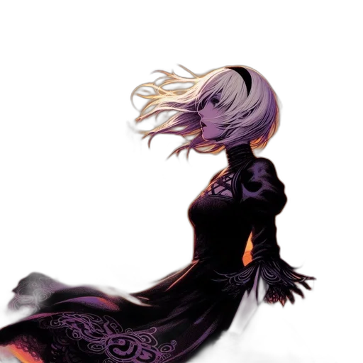 dress, staff, hair, crown, concept art, fantasy art, pixel art, watercolor transparent PNG cut-out